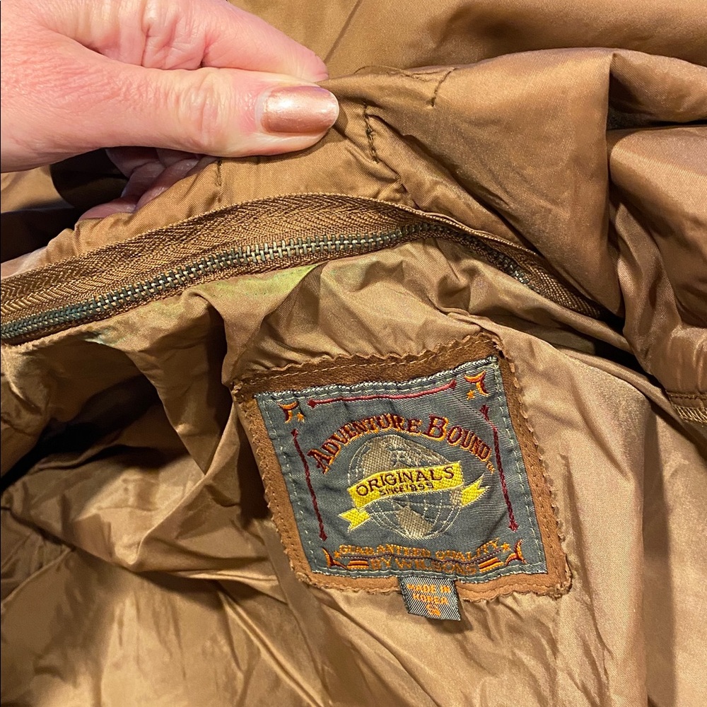 Distressed Adventure Bound Originals Wilsons Leather Jacket S Women’s? Men’s? - Picture 14 of 16